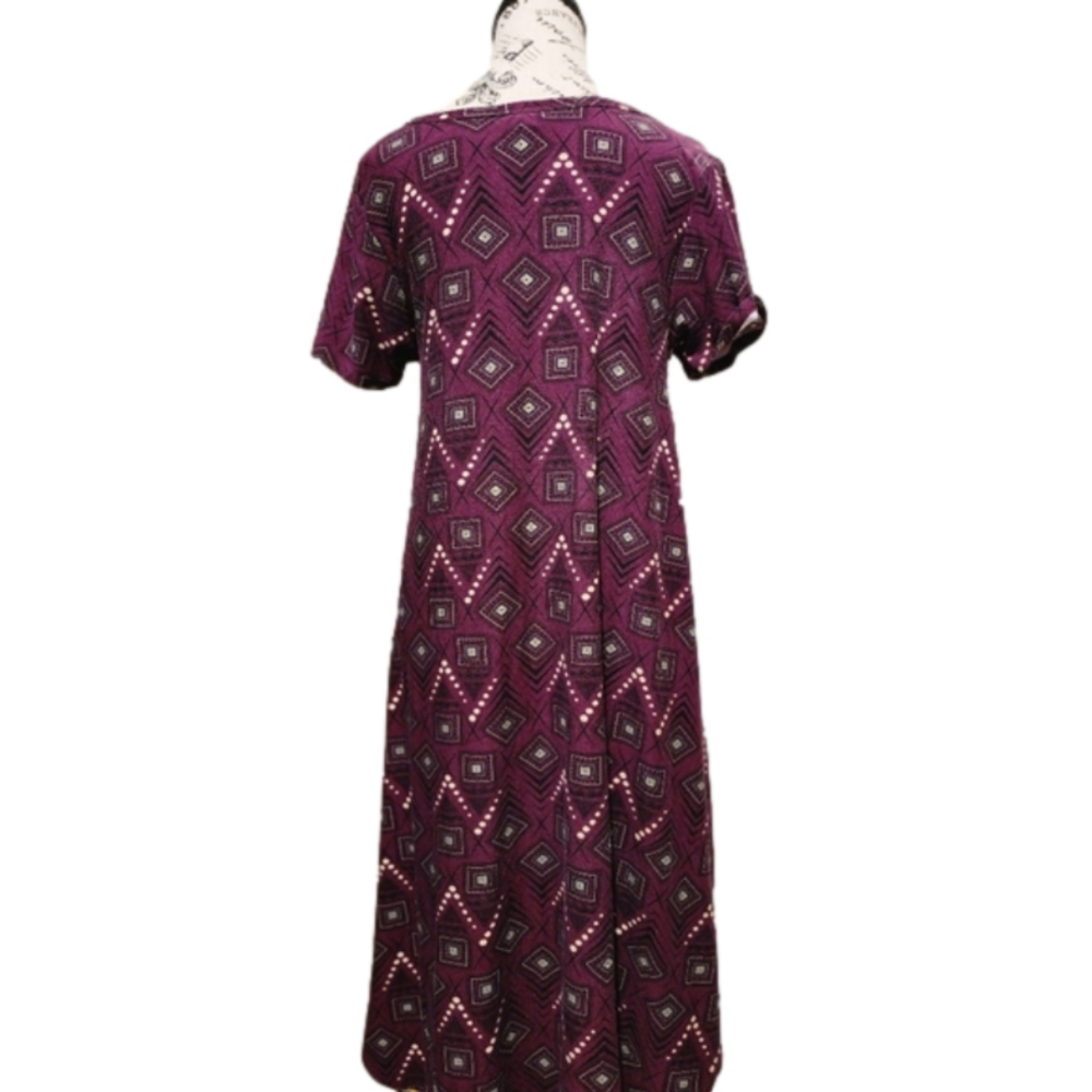 Carly Dress XX-Small Purple Geometric - Oversized, Stretchy - Picture 2 of 4